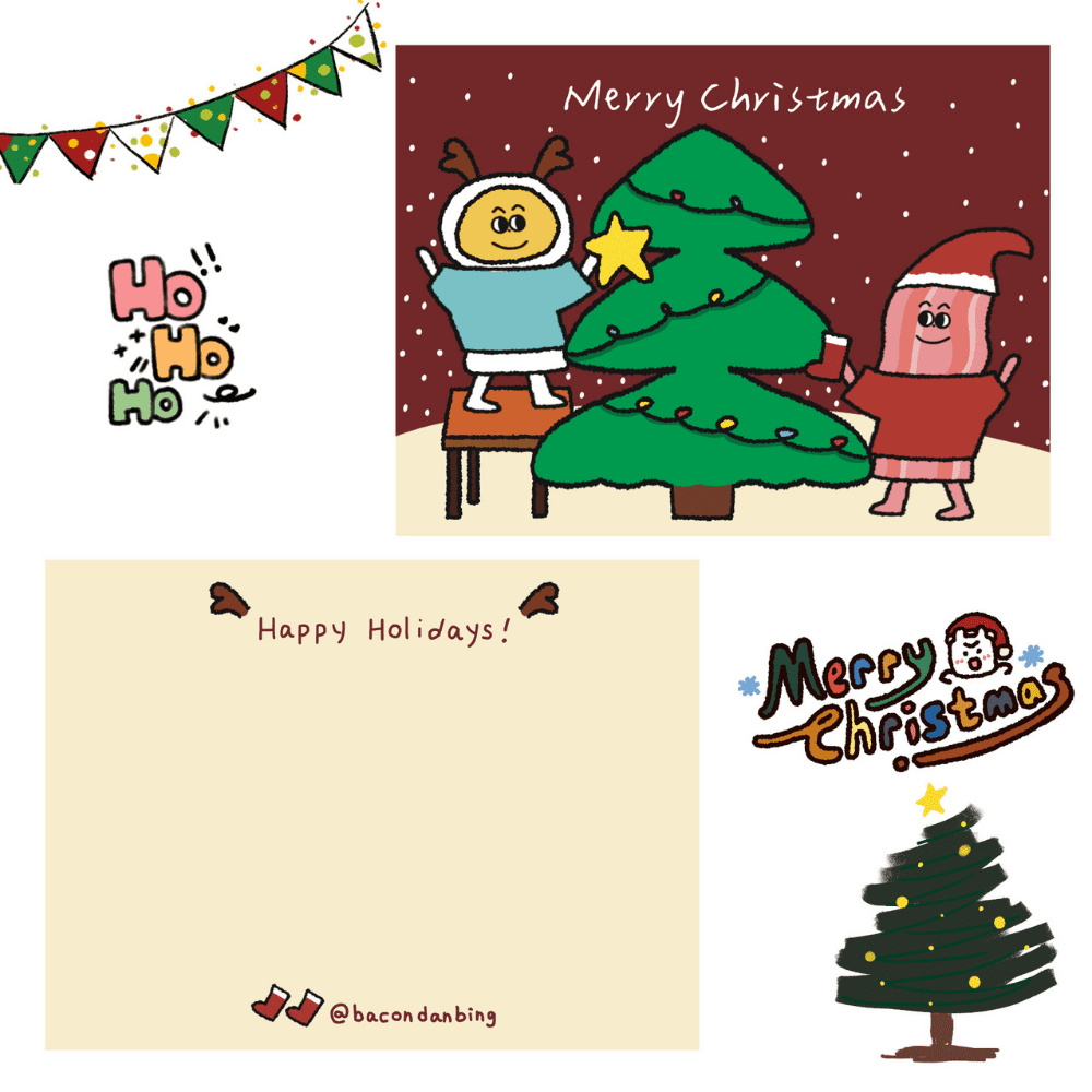 🎄Merry Christmas聖誕明信片