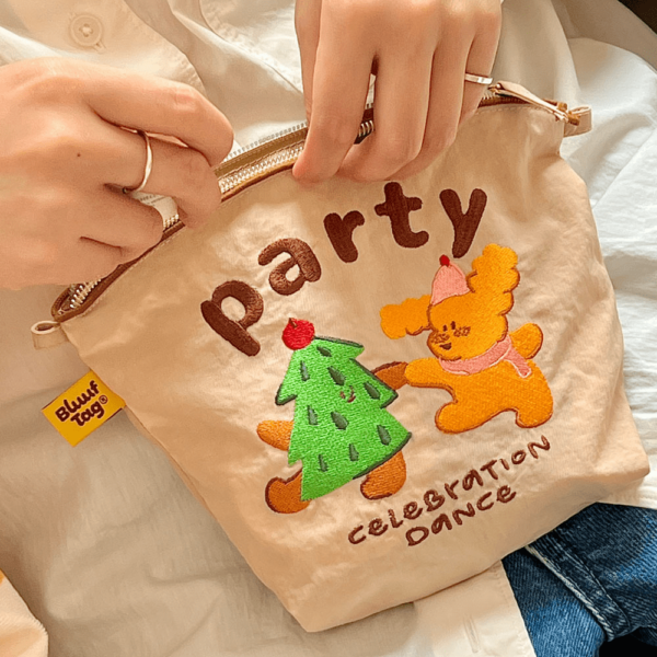 【🦴派對小狗】刺繡收納包